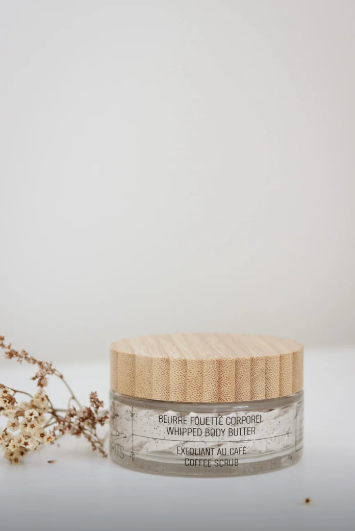 Beurre corporel exfoliant fouetté au café Zarits