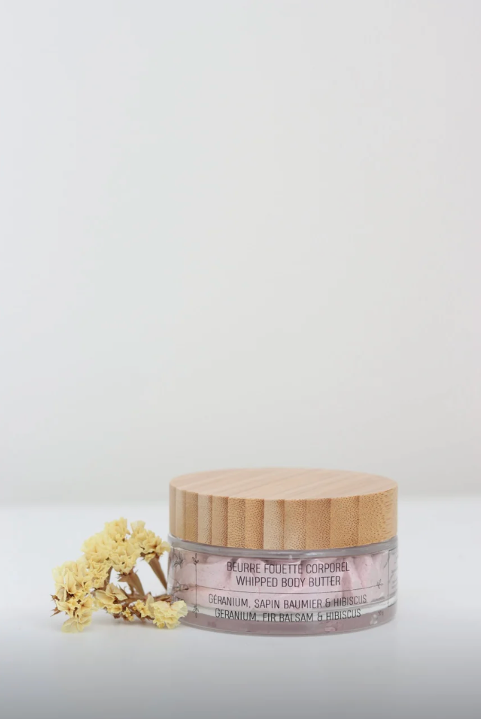 Beurre corporel fouetté Zarits Sapin baumier, hibiscus et géranium