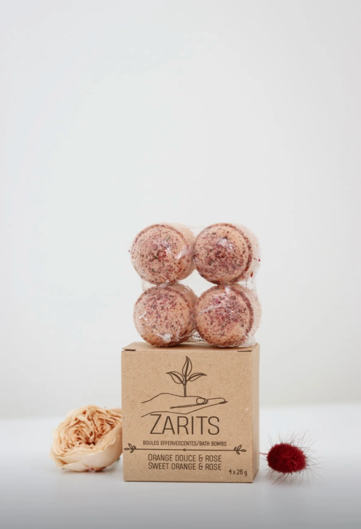 Bombe de bain Zarits à l'orange douce et aux pétales de rose