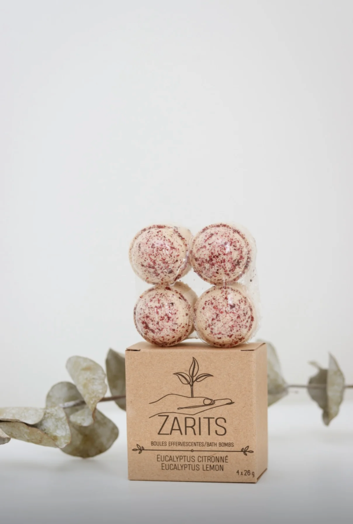Bombe de bain Zarits Citron Eucalyptus et Pétales de Rose