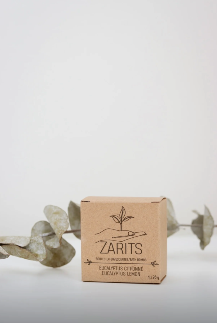 Bombe de bain Zarits Citron Eucalyptus et Pétales de Rose