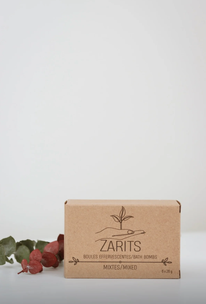 Coffret cadeau de bombes de bain assorties Zarits (lot de 6)