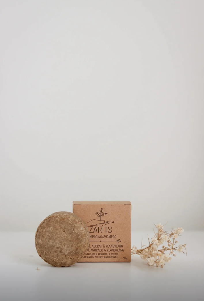 Shampoing Zarits Shikakai, Avocat et Ylang-Ylang – Cheveux secs ou colorés