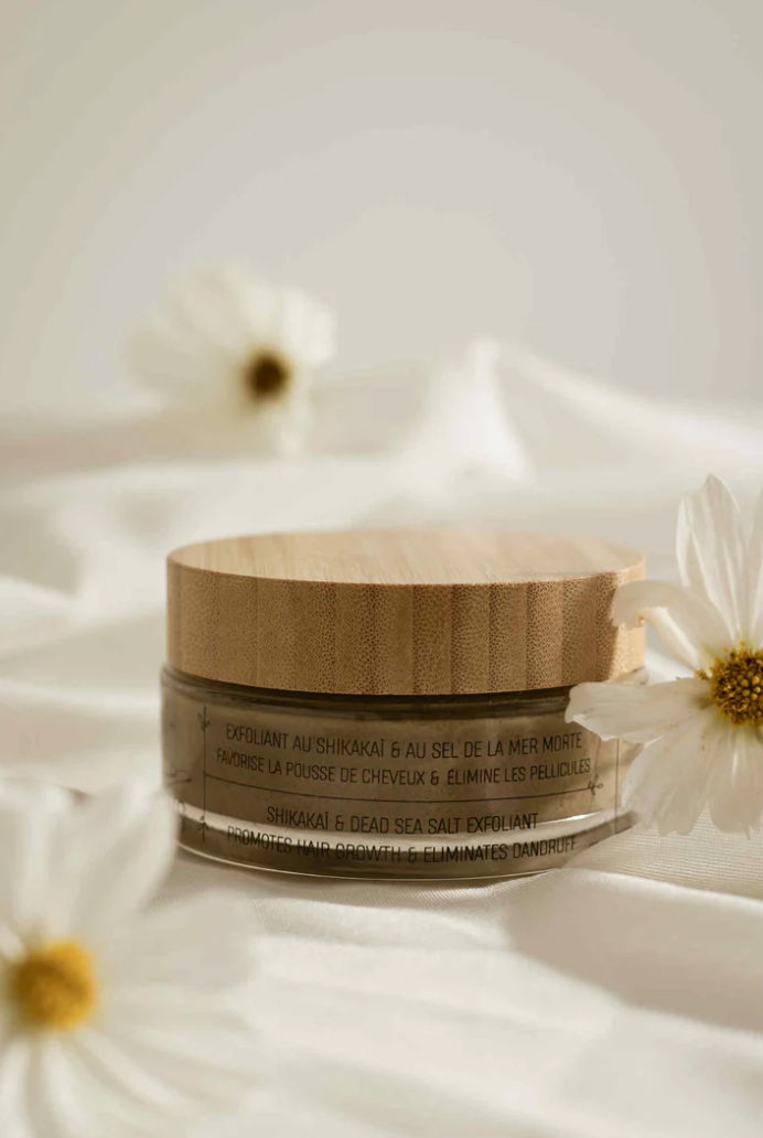 Exfoliant Zarits Shikakai et sel de la mer Morte – Pour les cheveux et le visage (Croissance des cheveux et anti-âge)