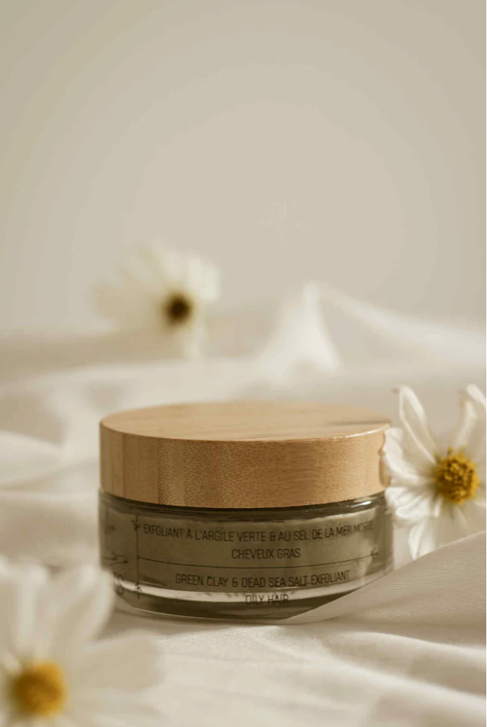 Exfoliant à l'argile verte et au sel de la mer Morte de Zarits – Pour cheveux et visage (cheveux ou peau gras ou mixtes)