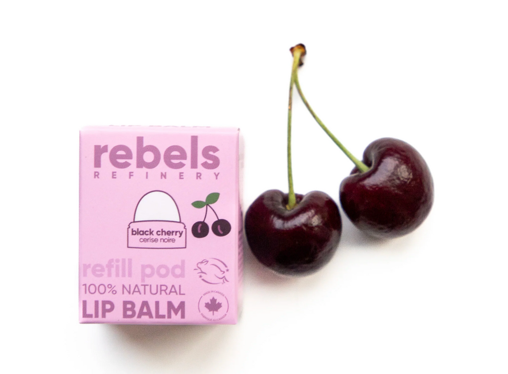 Recharge Rebels Refinery pour baume à lèvres rechargeable – Cerise noire