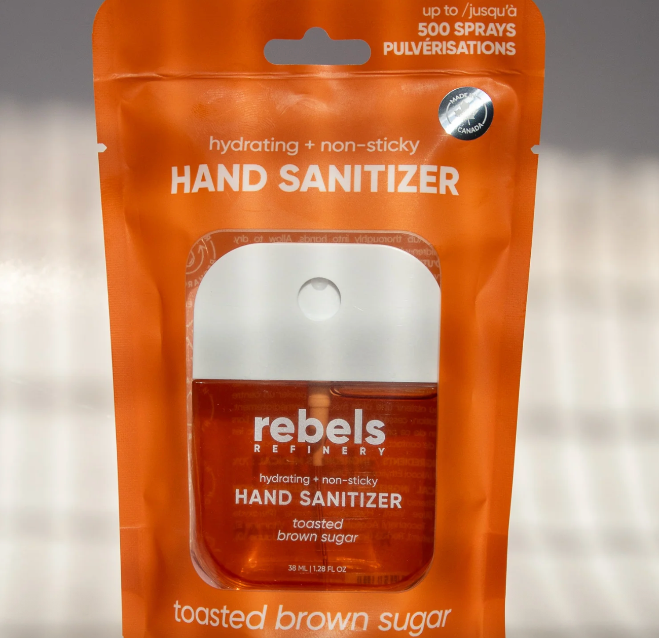 Gel hydroalcoolique de poche rechargeable Rebels Refinery – Sucre brun grillé