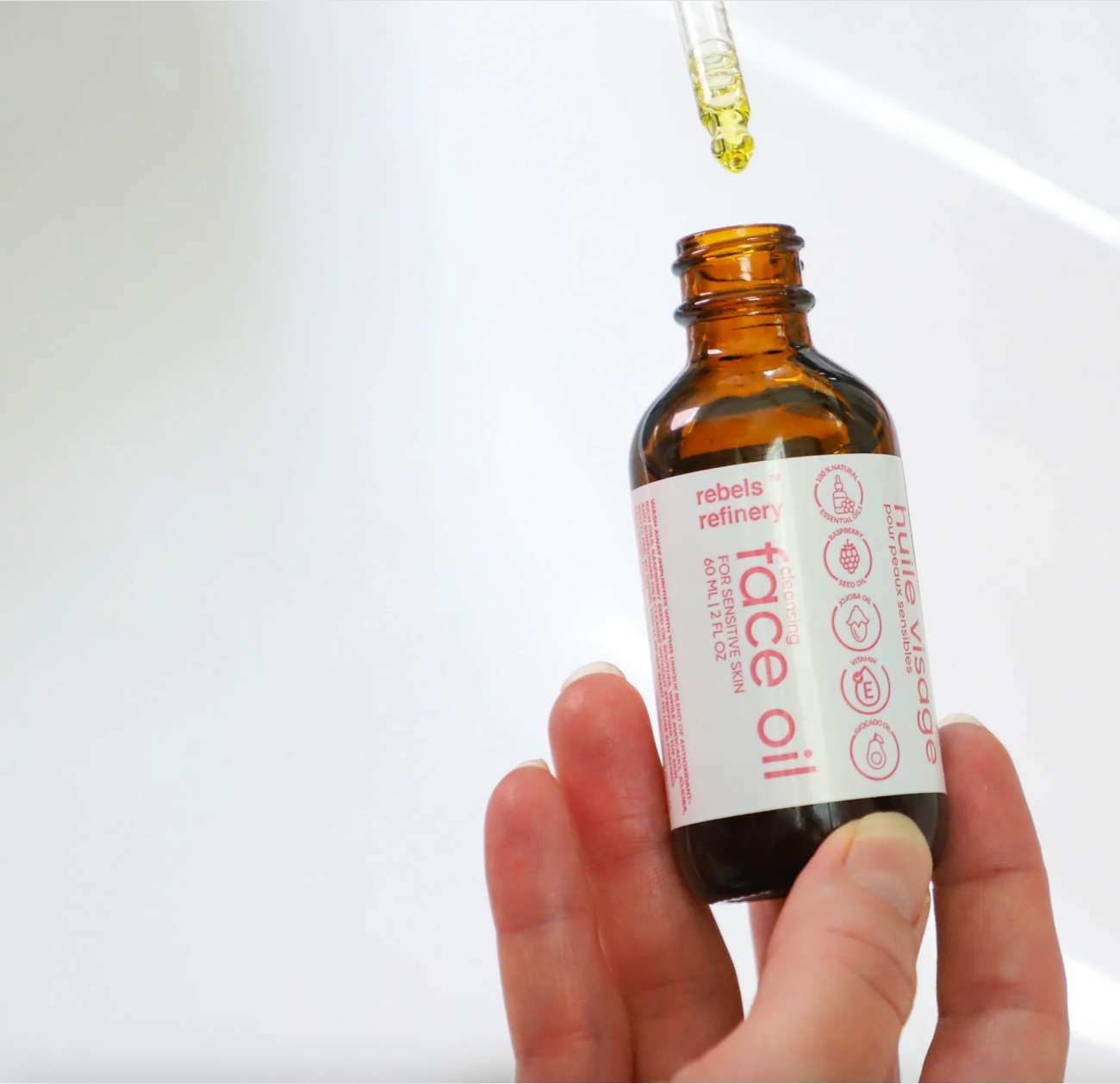 Huile nettoyante visage 100 % naturelle Rebels Refinery