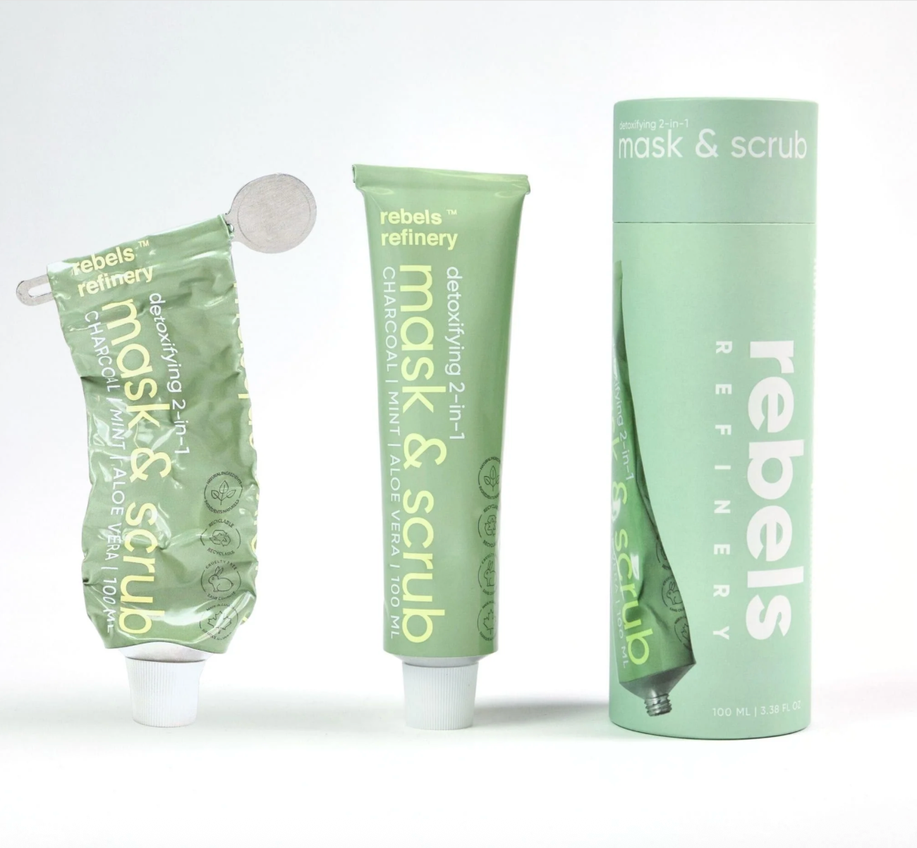 Masque et gommage détoxifiant 2 en 1 de Rebels Refinery