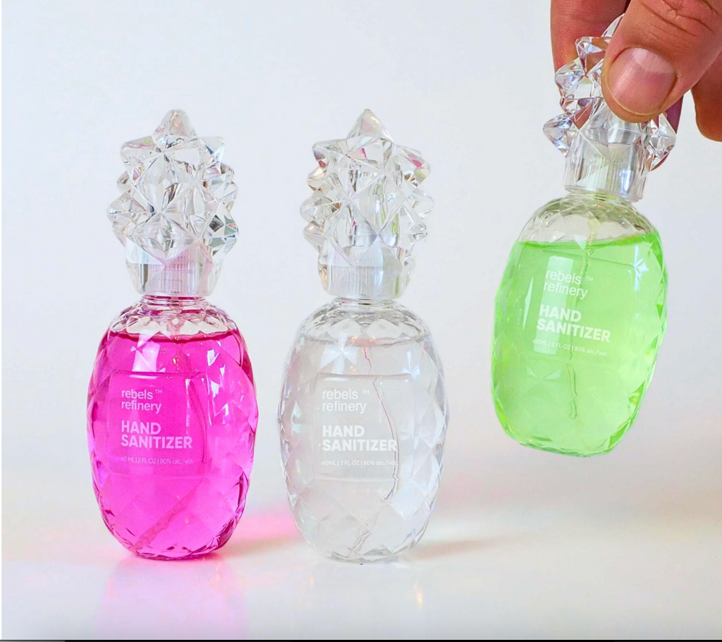 Coffret cadeau désinfectant pour les mains à l'ananas Rebels Refinery (baies sauvages, menthe poivrée, citronnelle)
