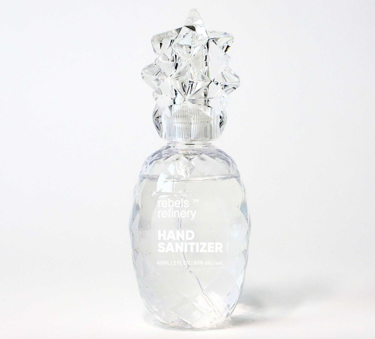 Gel hydroalcoolique transparent à la menthe poivrée et à l'ananas de Rebels Refinery