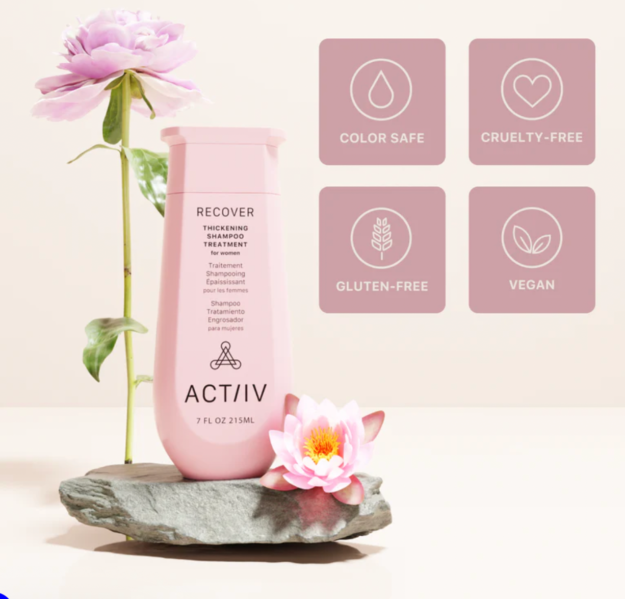 Shampoing épaississant Actiiv Recover pour femmes