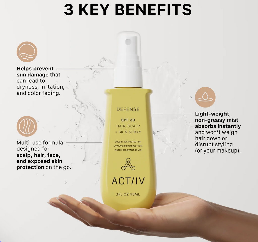 Spray Actiiv Defense FPS 30 pour cheveux, cuir chevelu et peau