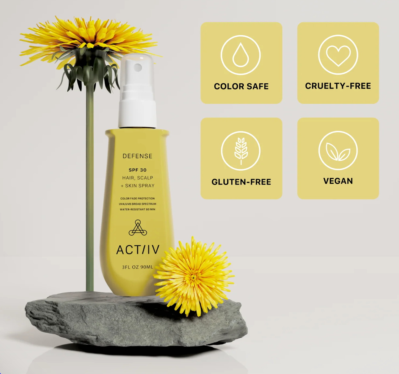 Spray Actiiv Defense FPS 30 pour cheveux, cuir chevelu et peau