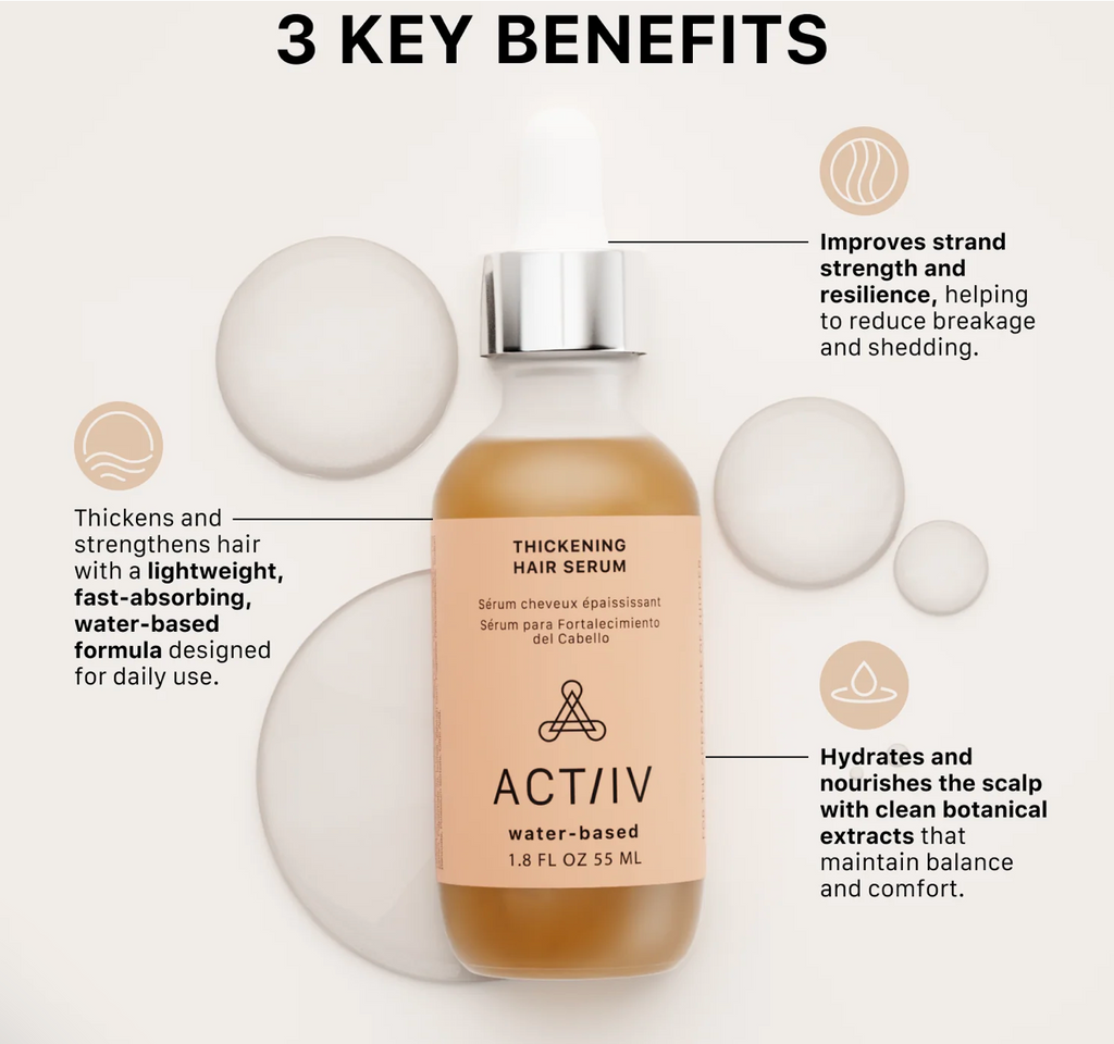 Sérum capillaire épaississant Actiiv – À base d'eau